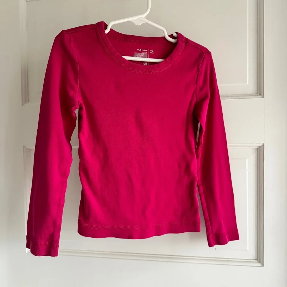 🔵 3 for $9 Old Navy Girls XS Long Sleeve Magenta